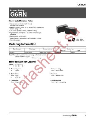 G6RN-1A-DC12 datasheet  